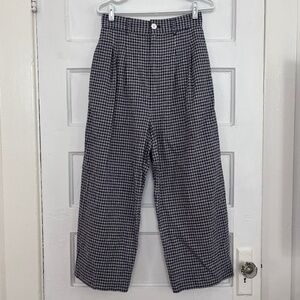 Caron Callahan blue check pants - 4